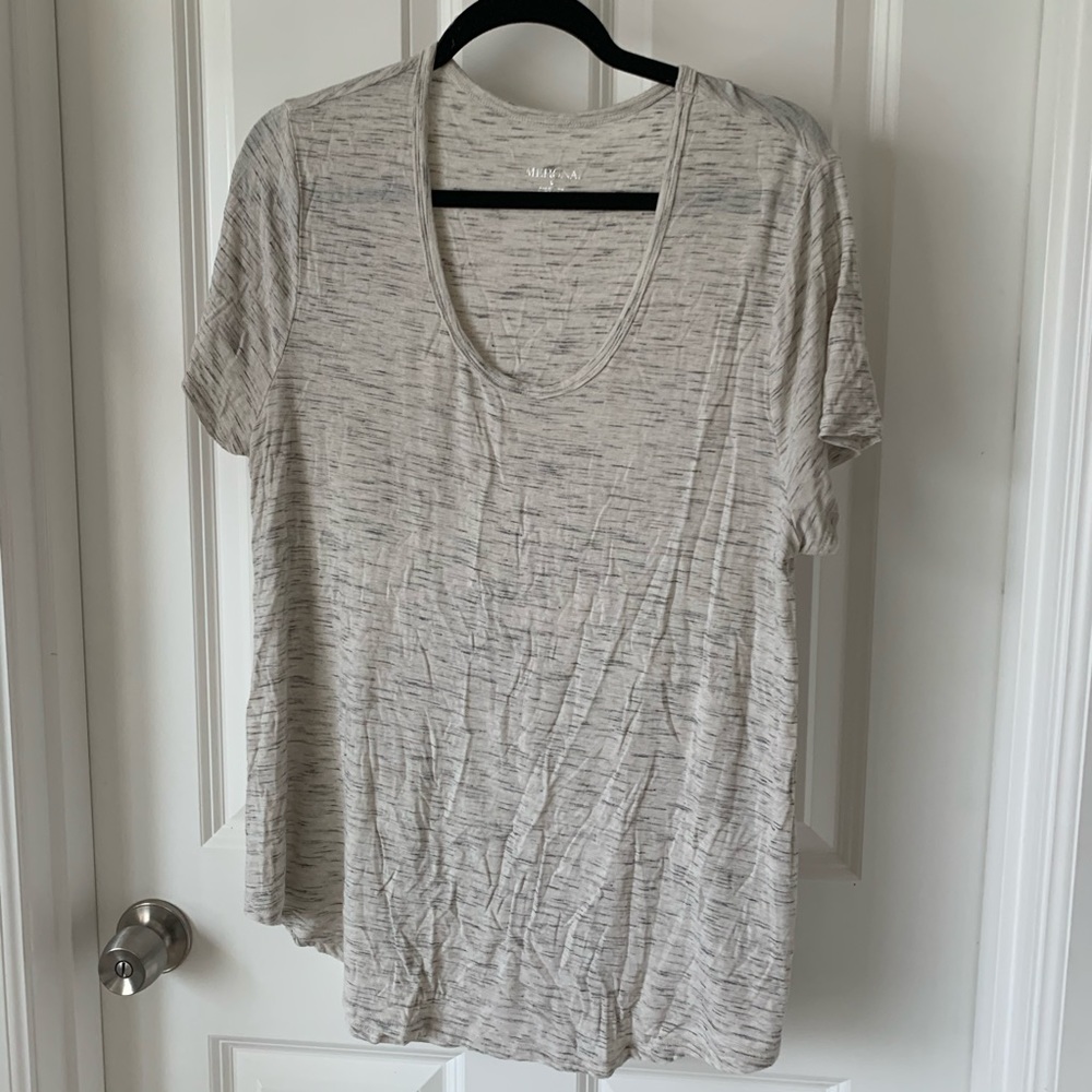 Merona grey space dye scoop neck t shirt large